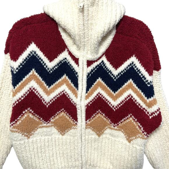 Offline By Aerie Marshmallow Moves Chevron Sweater NWT Women's Sz XS Relaxed Fit - Picture 4 of 6